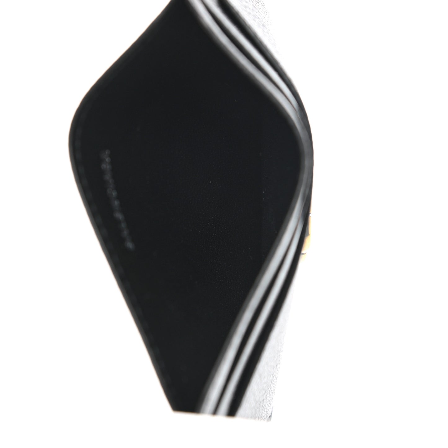 Grained Calfskin BB Card Holder Black