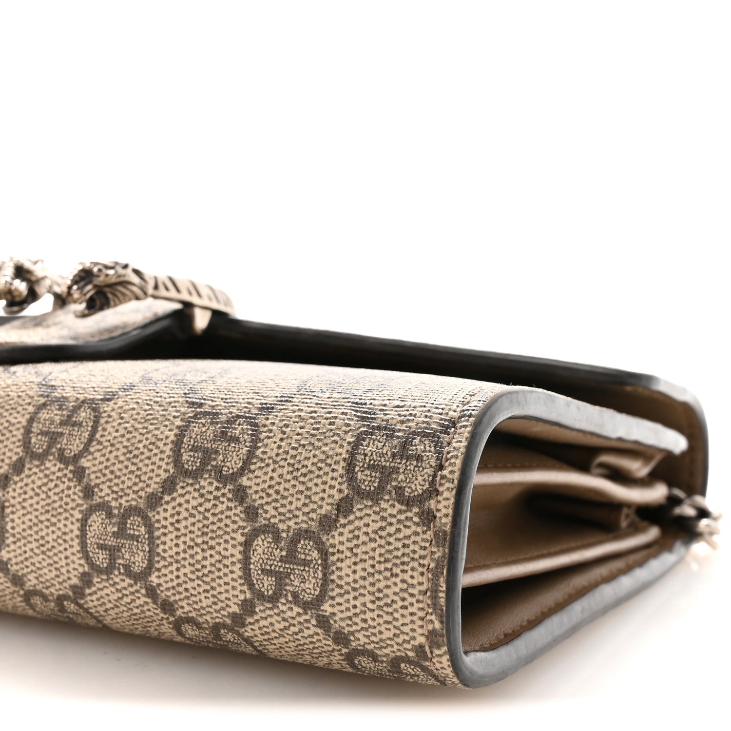 Gucci GG Supreme Monogram Mini Dionysus Chain Wallet Beige Taupe 9 of 9