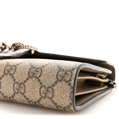 Gucci GG Supreme Monogram Mini Dionysus Chain Wallet Beige Taupe 9 of 9