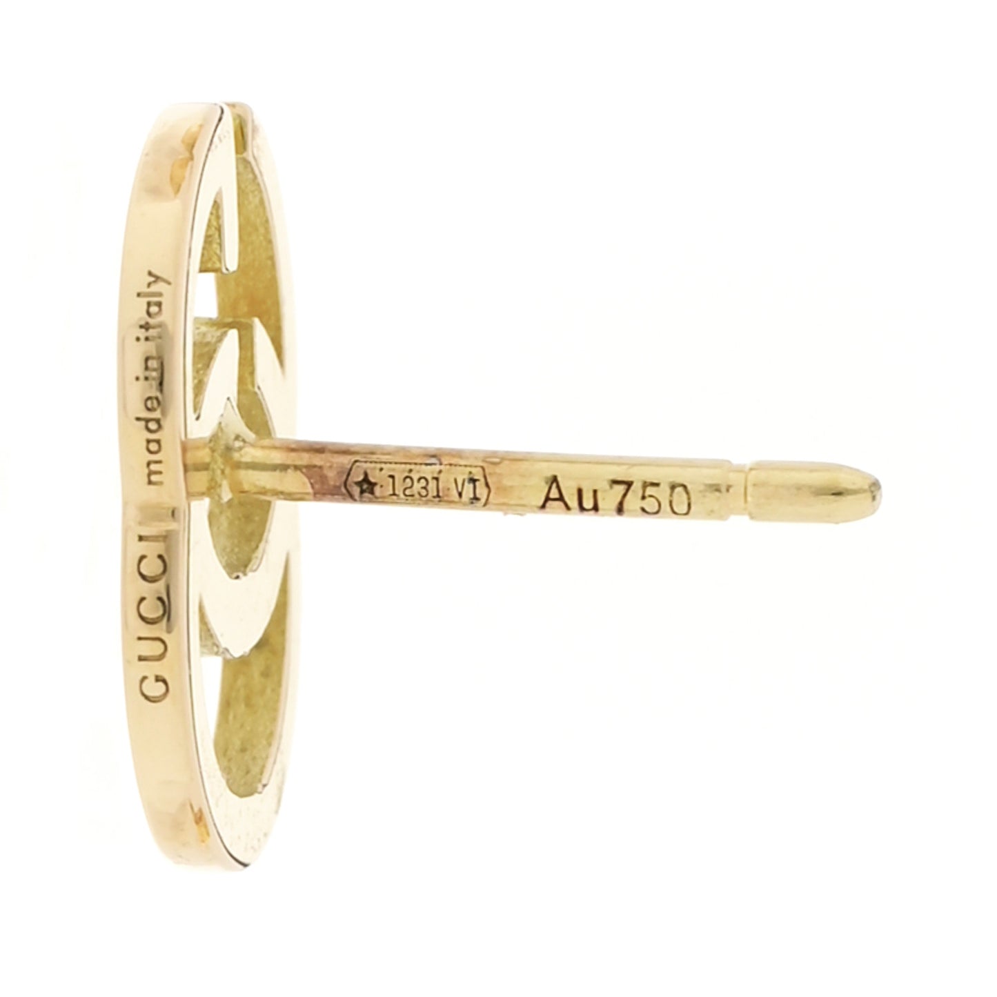 18K Yellow Gold GG Tissue Stud Earrings