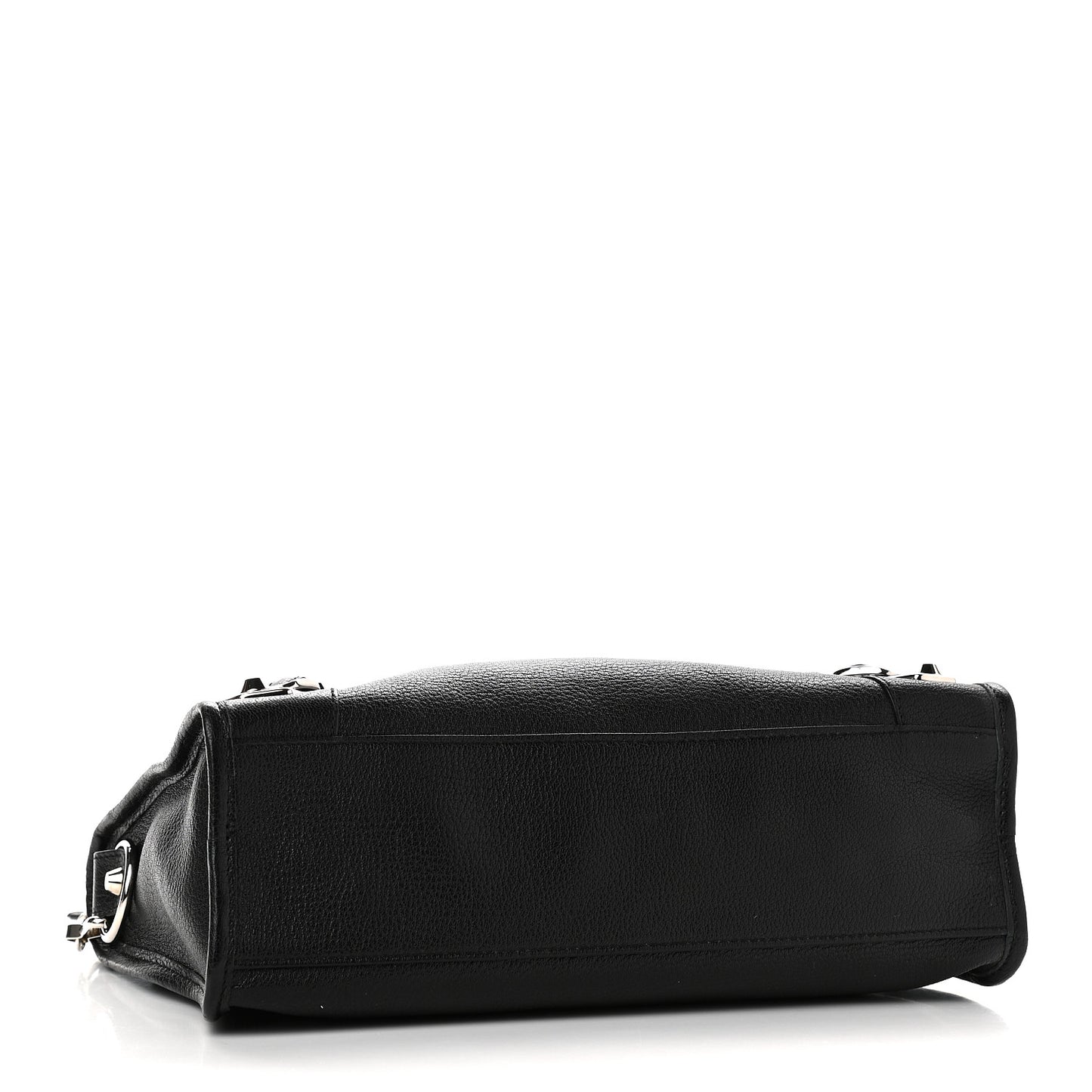 Chevre Silver Metallic Edge Hardware S City Black