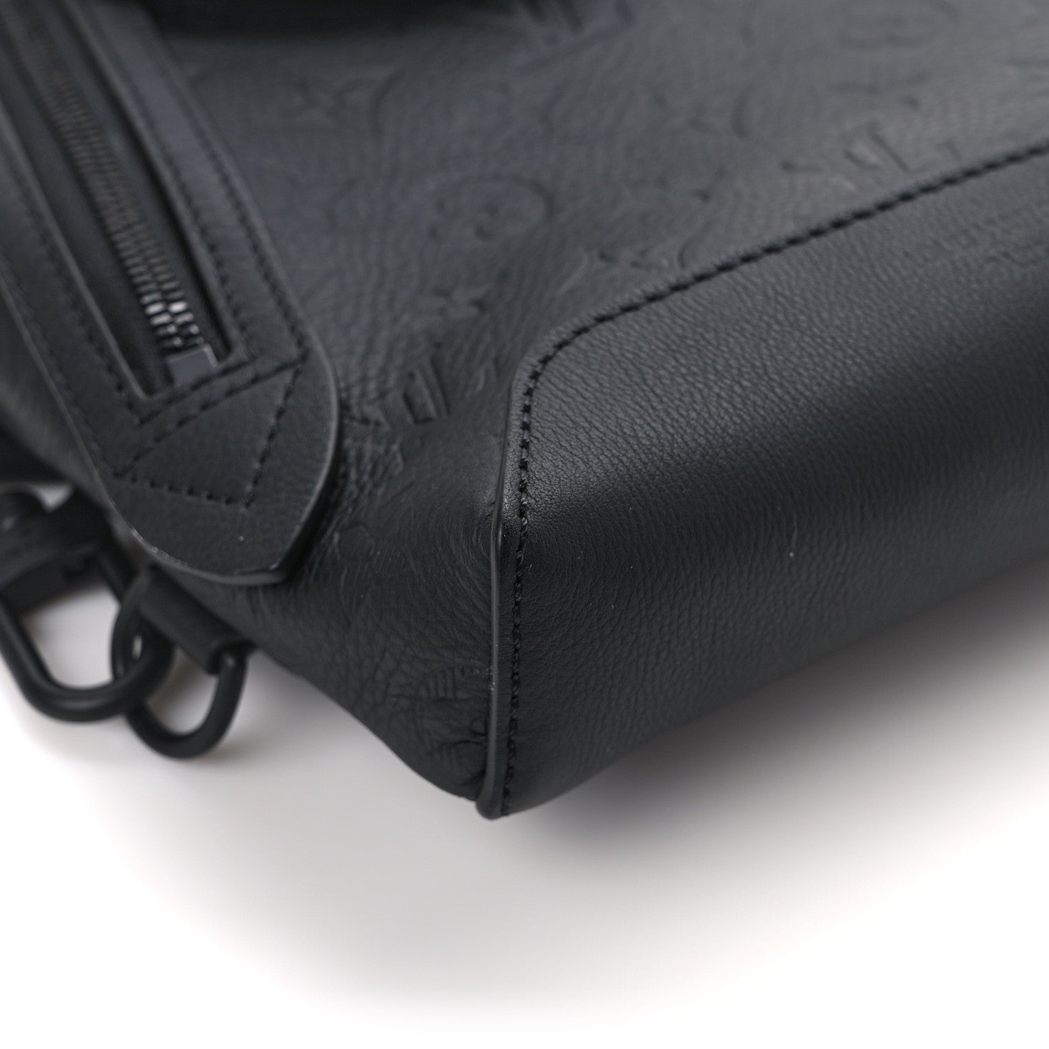 Louis Vuitton Calfskin Shadow Monogram Duo Slingbag Black 10 of 11