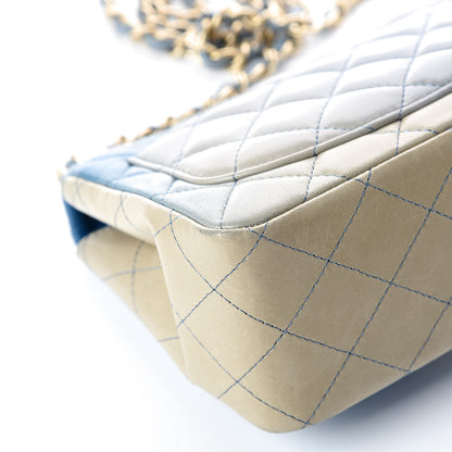 Chanel Lambskin Degrade Quilted Mini Square Flap Light Blue 15 of 16