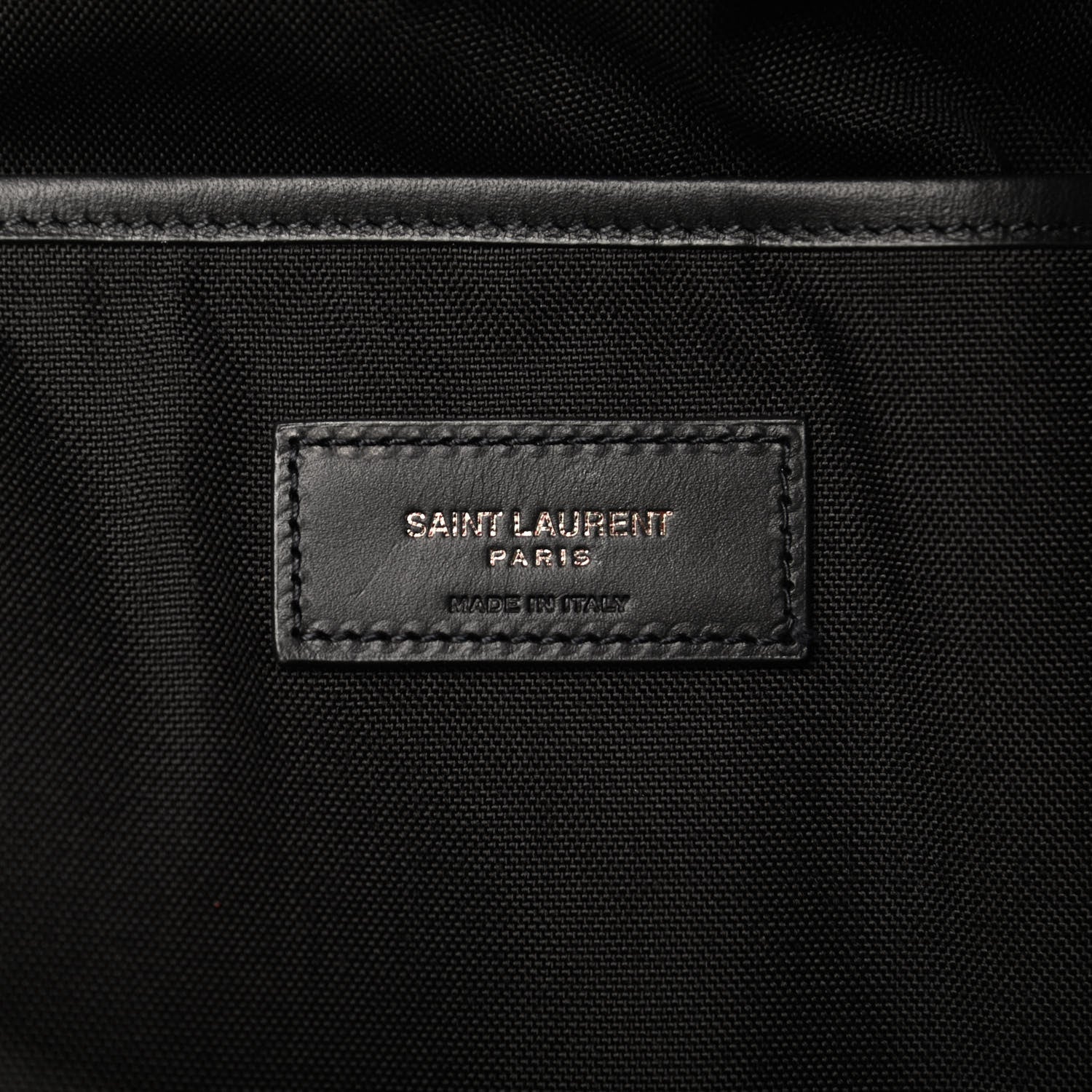 Saint Laurent Canvas Palm Tree City Backpack Black White 6 of 8