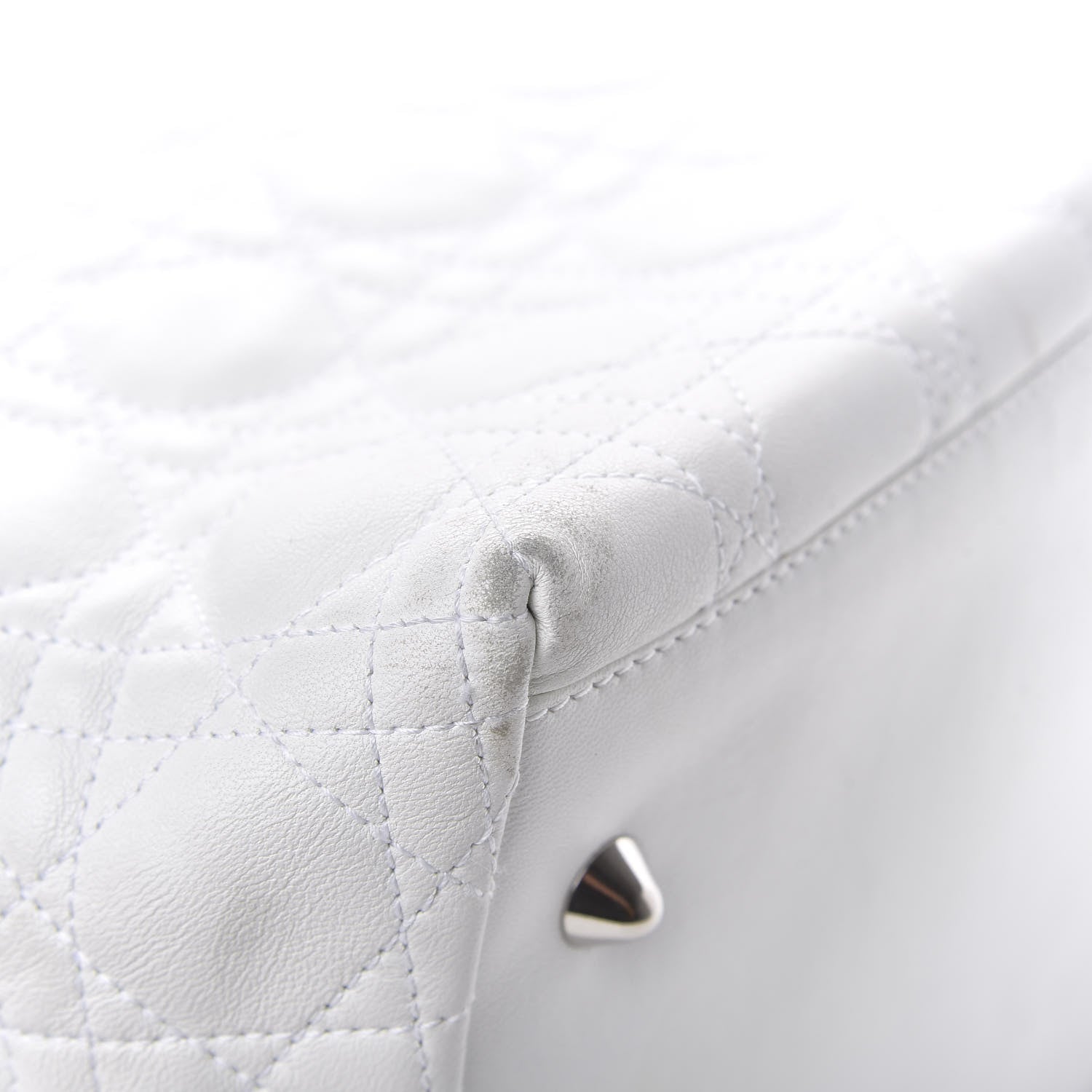Christian Dior Lambskin Cannage Medium Soft Lady Dior White 12 of 18