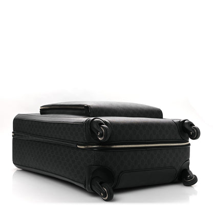 Gucci GG Supreme Monogram Large Four Wheel Suitcase Black Grey 3 of 10