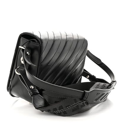 Off-White Calfskin Padded Diag Binder Flap Bag Black 3 of 11