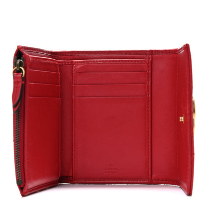 Gucci Calfskin Matelasse GG Marmont Wallet Hibiscus Red 5 of 16