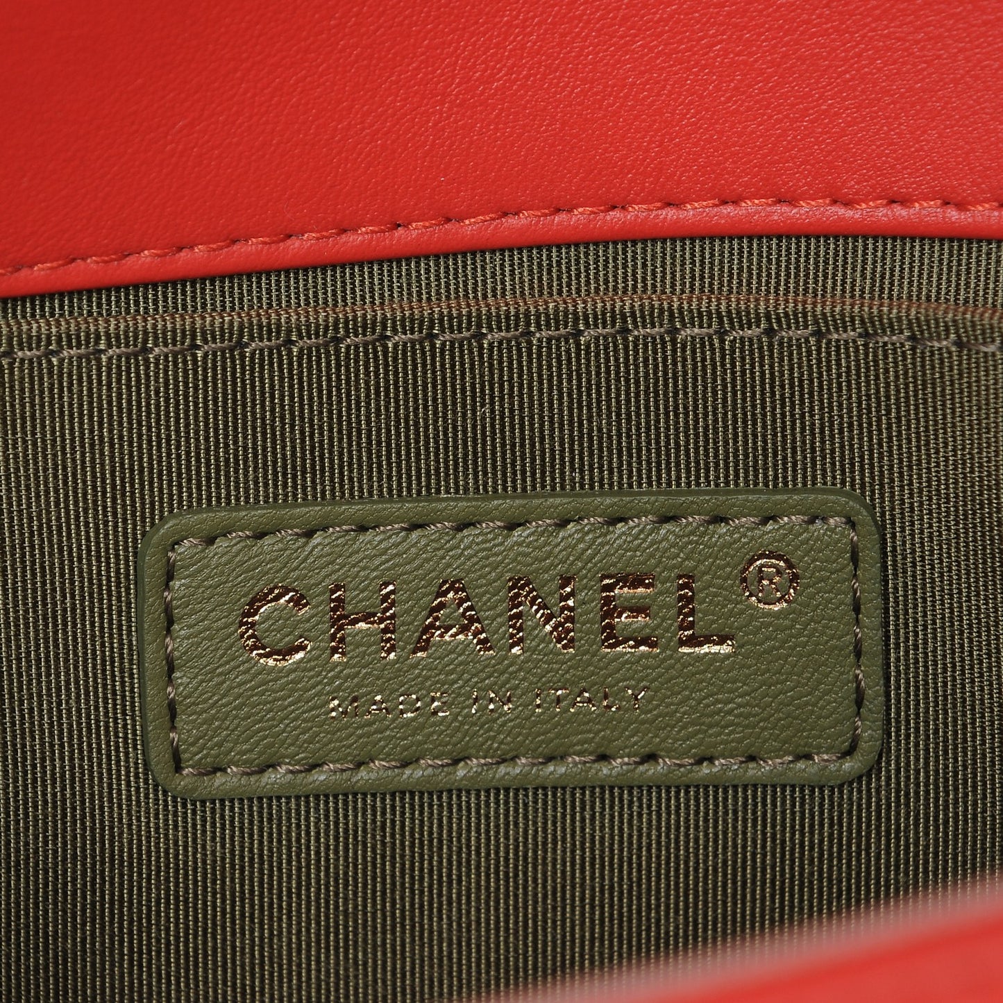 Calfskin Quilted Medium Boy Flap Red