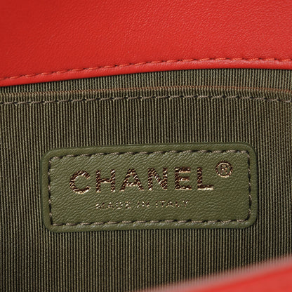 Chanel Calfskin Quilted Medium Boy Flap Red 6 of 8