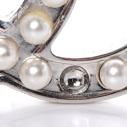 Chanel Pearl CC Brooch Pin Silver 5 of 7
