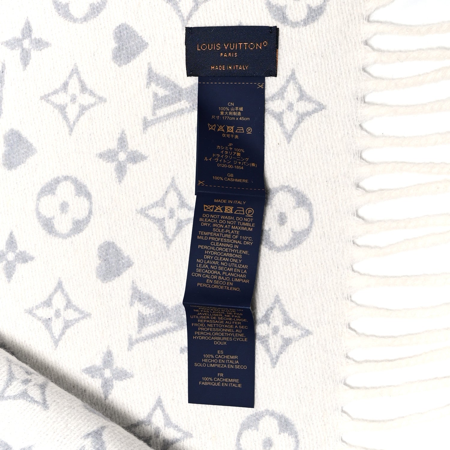 Louis Vuitton Cashmere Monogram Game On Scarf Gris 3 of 6
