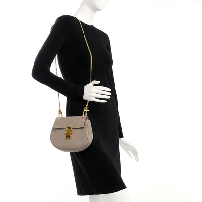 Chloe Grained Lambskin Mini Drew Shoulder Bag Motty Grey 2 of 6