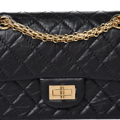 Chanel Aged Calfskin Quilted 2.55 Reissue Mini Flap Black 7 of 10