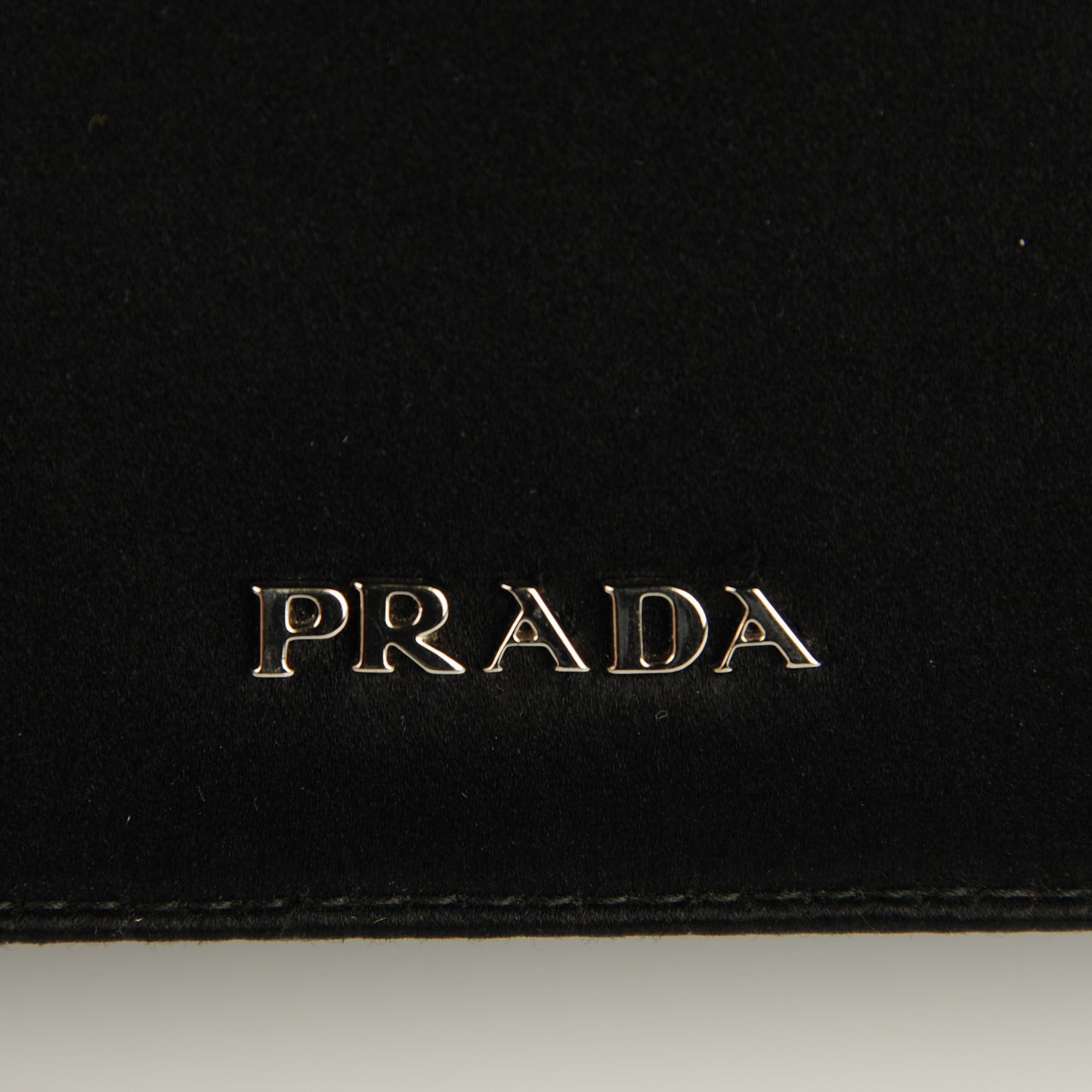 Satin Crystal Clutch Black