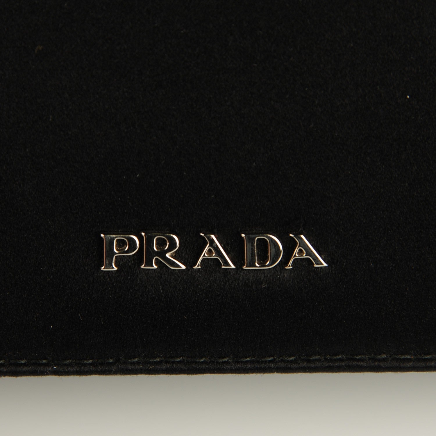 Prada Satin Crystal Clutch Black 4 of 8