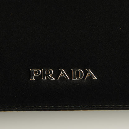 Prada Satin Crystal Clutch Black 4 of 8