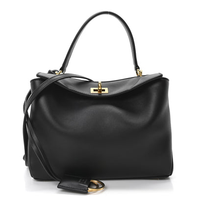 Balenciaga Natural Smooth Calfskin Mini Rodeo Top Handle Handbag Black 1 of 9