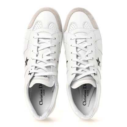 Christian Dior Calfskin Suede Dior Star Low Top Sneakers 41 White Black 2 of 14