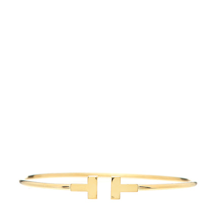 Tiffany 18K Yellow Gold Narrow T Wire Bracelet 1 of 4