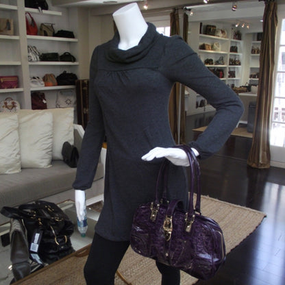 Gucci Patent Glam Boston Tote Bag Purple 2 of 11