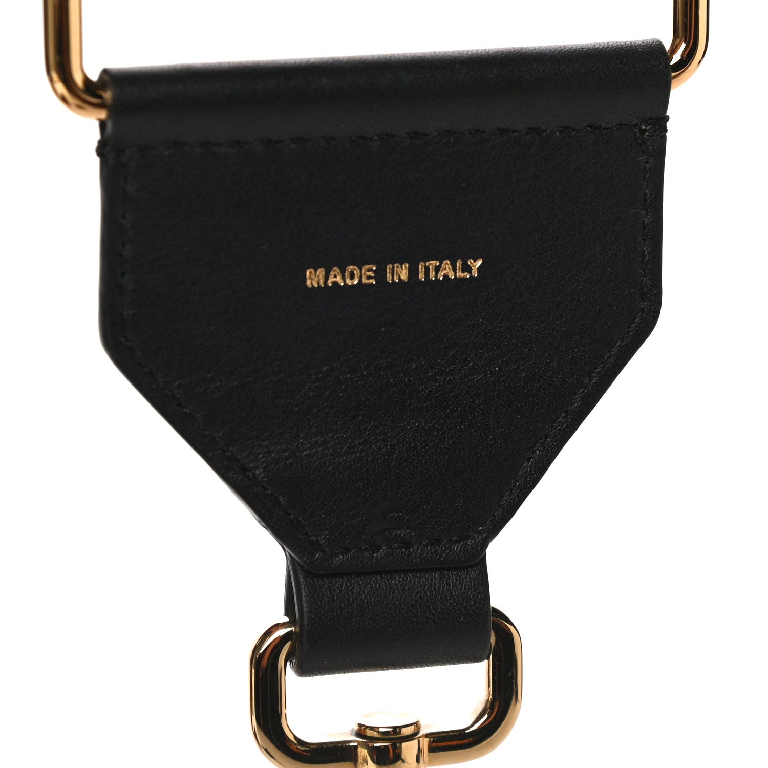 Fendi Ribbon Vitello Seta FF 1974 Adjustable Strap You Fango Marrone Black 5 of 8