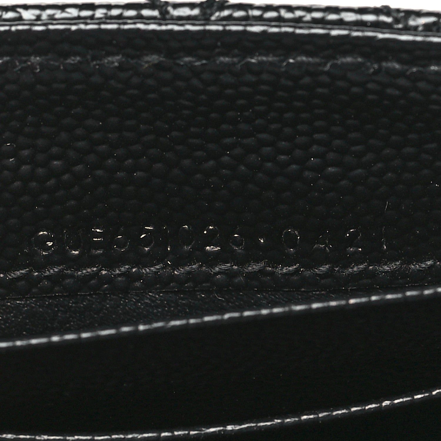 Saint Laurent Grain De Poudre Textured Mixed Matelasse Triquilt Small Monogram Envelope Wallet Black 7 of 9