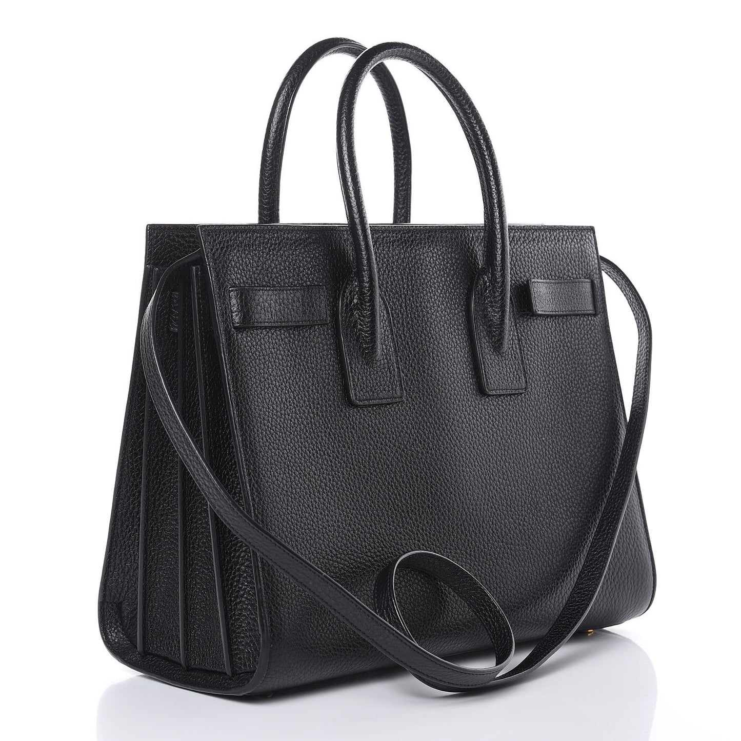 Grained Calfskin Small Sac De Jour Black
