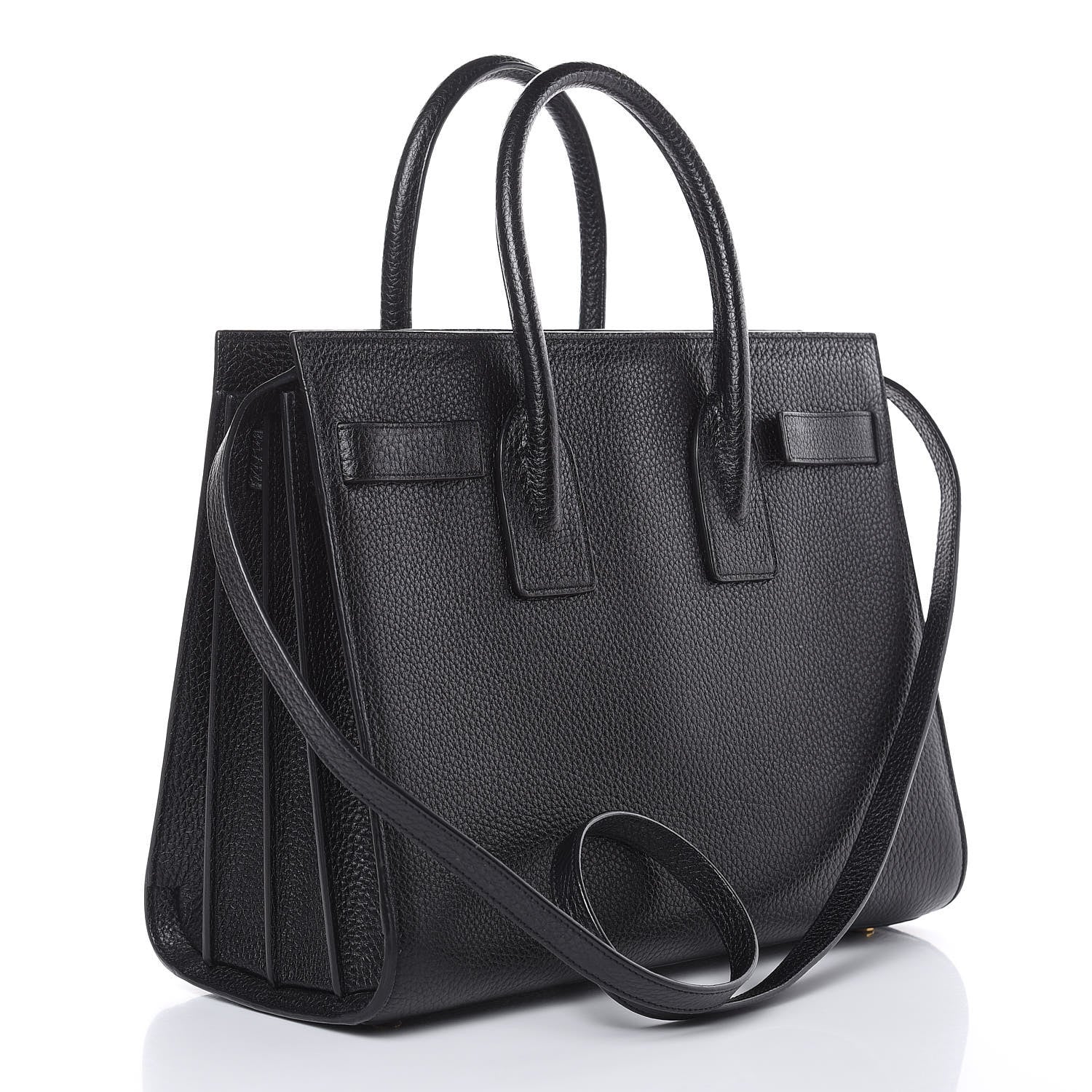 Saint Laurent Grained Calfskin Small Sac De Jour Black 3 of 10