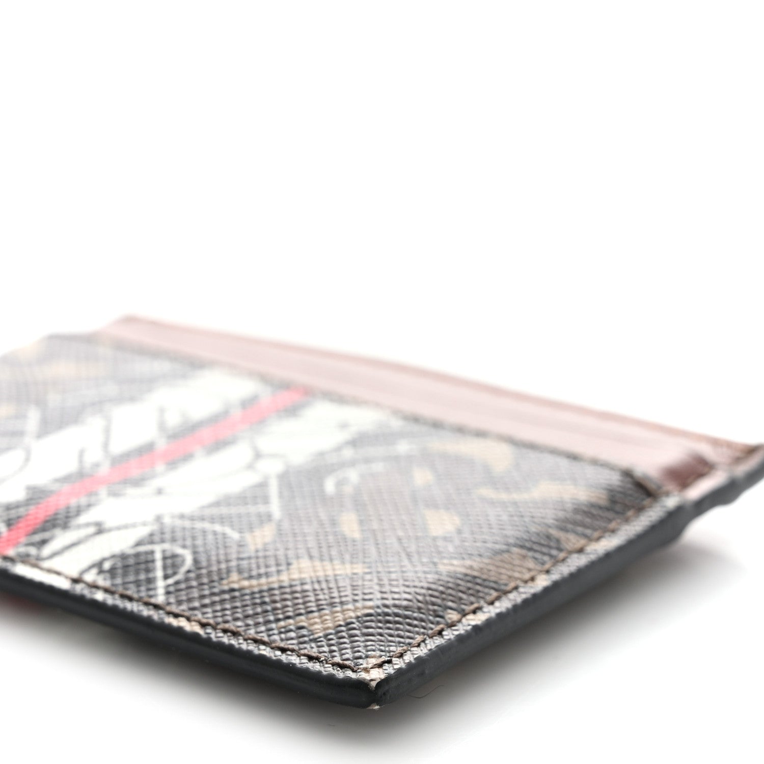 Burberry E-Canvas Monogram Stripe Card Case Bridle Brown 10 of 11