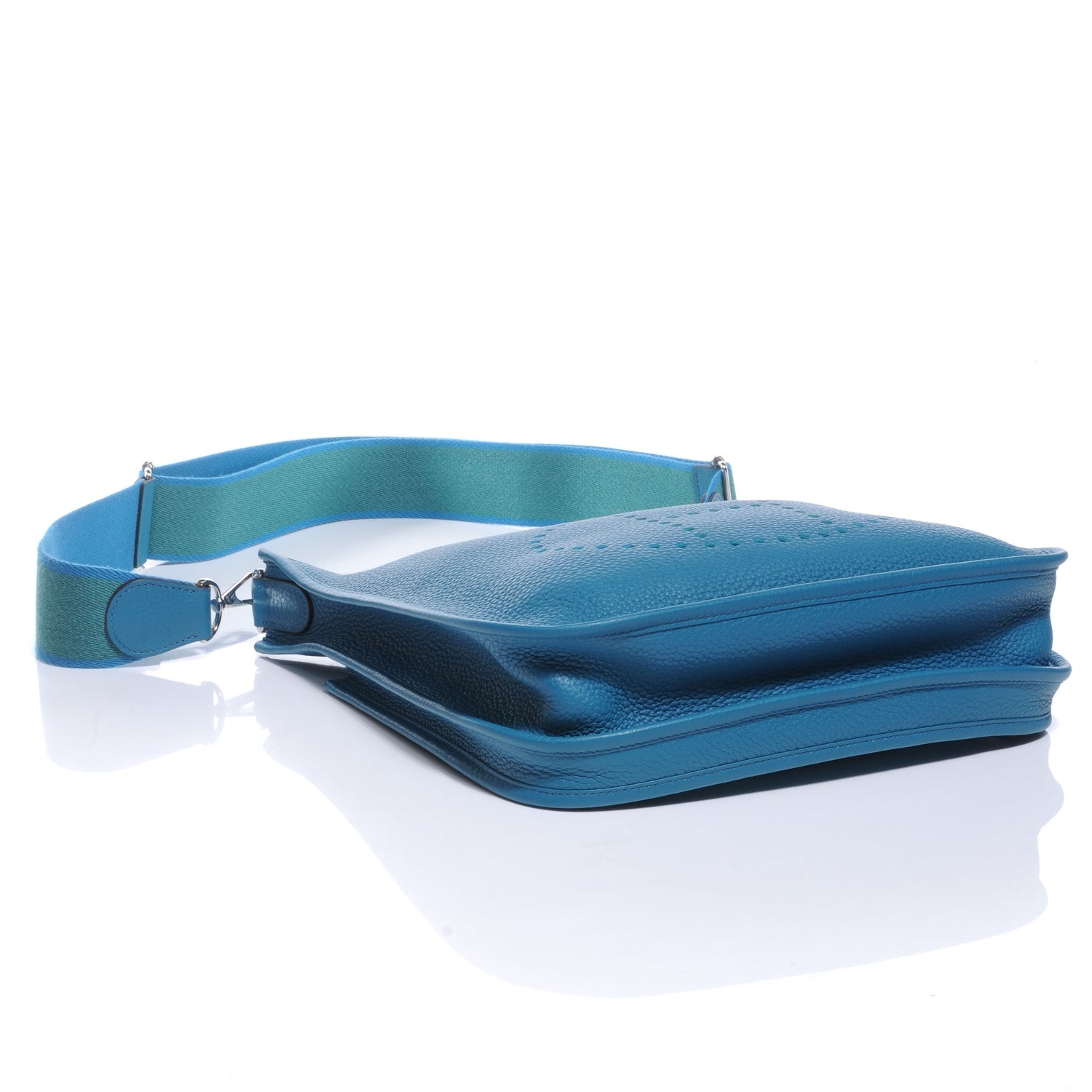 Hermes Taurillon Clemence Evelyne III PM Bleu Izmir 4 of 8