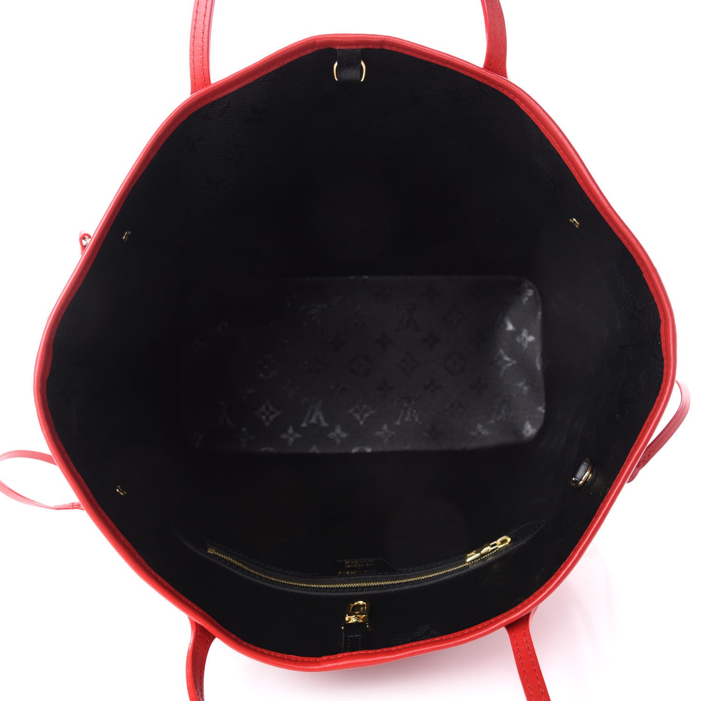X UF Tufted Monogram Neverfull MM Black Red