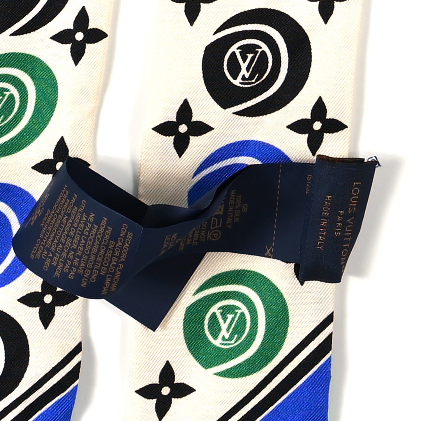 Silk Monogram Match Set BB Bandeau White Green