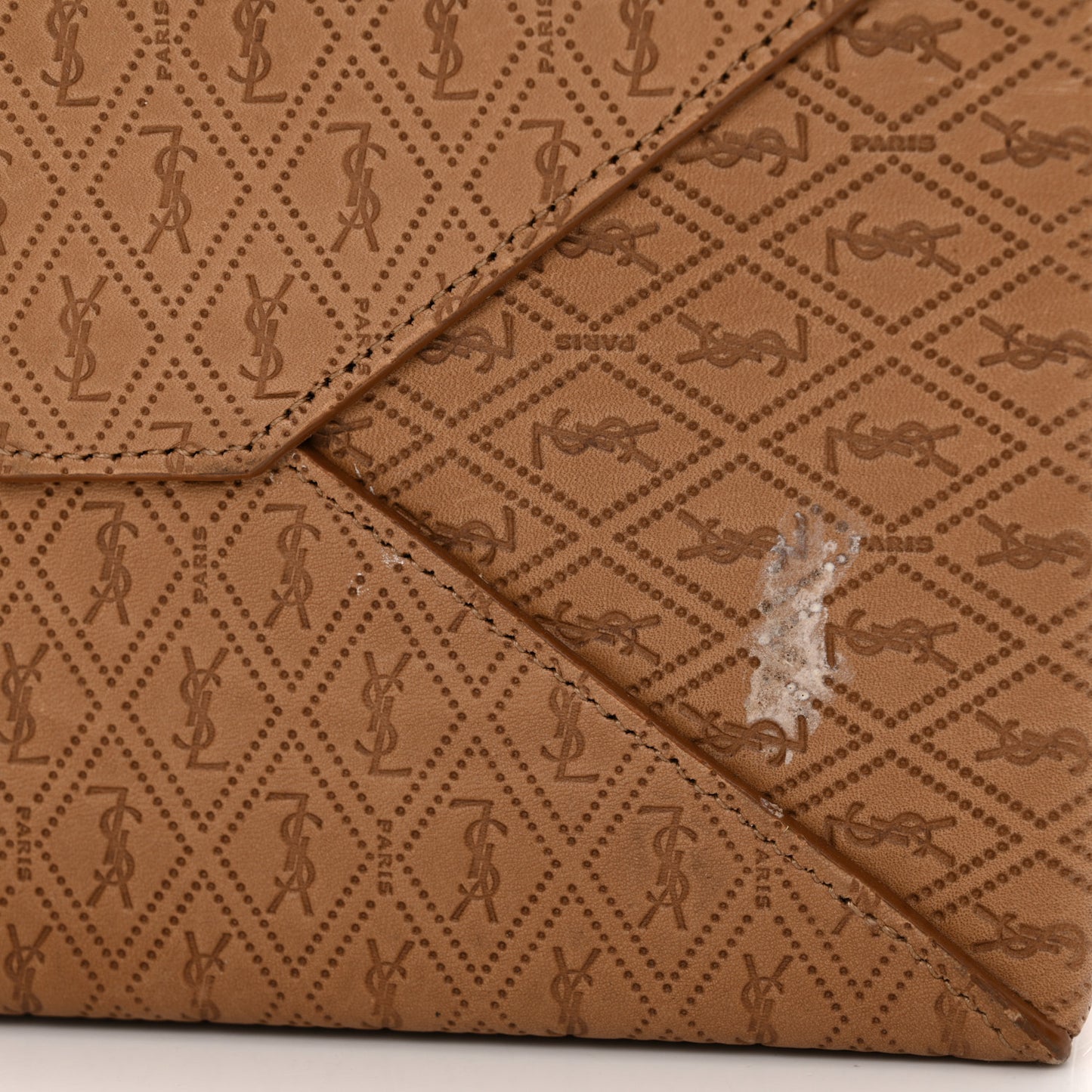Calfskin Monogram Take Away Box Dusty Vintage Brown Gold