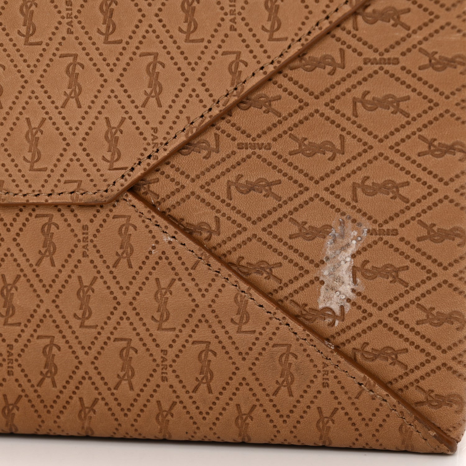 Saint Laurent Calfskin Monogram Take Away Box Dusty Vintage Brown Gold 15 of 15