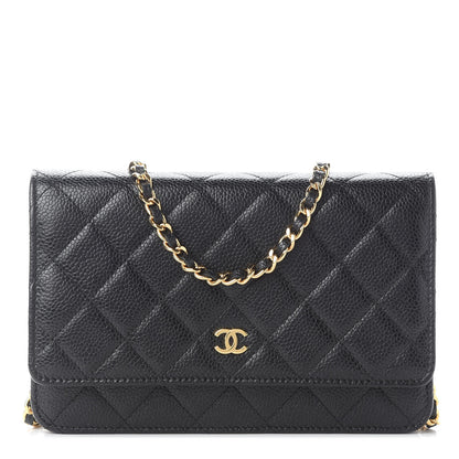 Chanel Caviar Quilted Wallet On Chain WOC Black 1 of 10