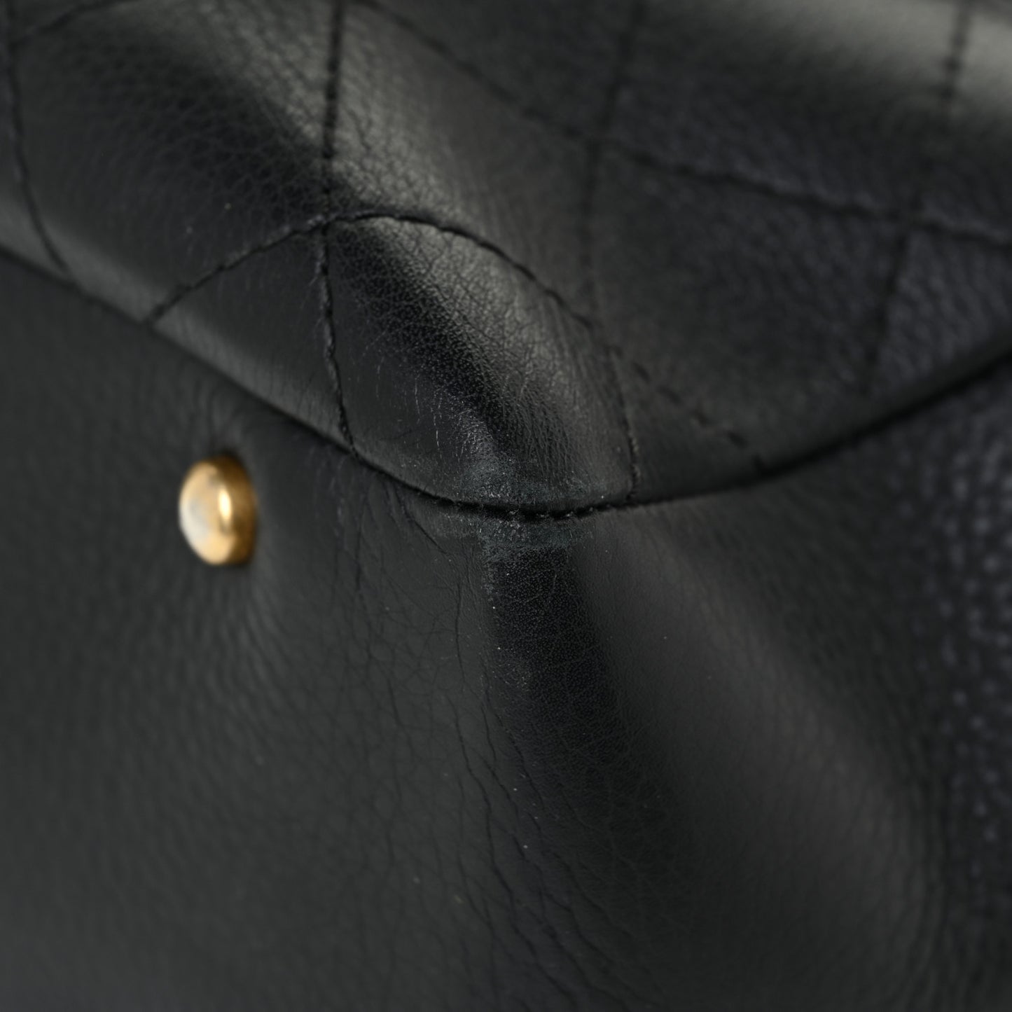 Calfskin Stitched Archi Chic Large Tote Black