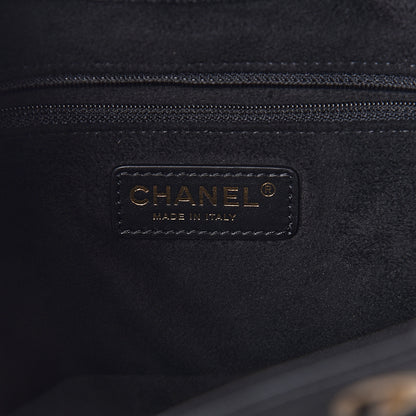 Chanel Caviar Deauville Drawstring Bucket Bag Black 6 of 10