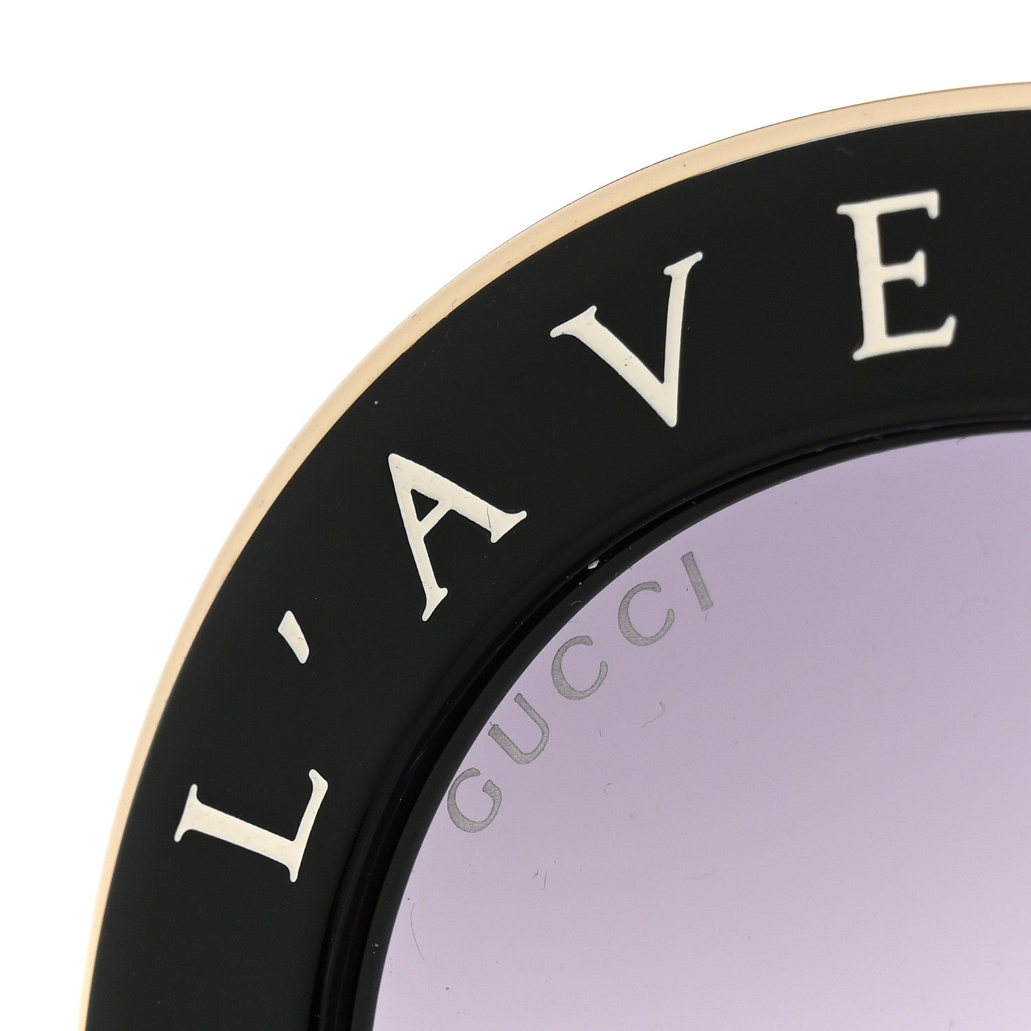Gucci Metal L'Aveugle Par Amour Round Frame Sunglasses GG0113S Black 5 of 9