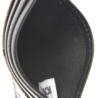 MCM Metallic Visetos Calfskin Card Case Silver Black 5 of 7