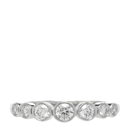 Tiffany Platinum Diamond Jazz Graduated Band Ring 49 5 1 of 5