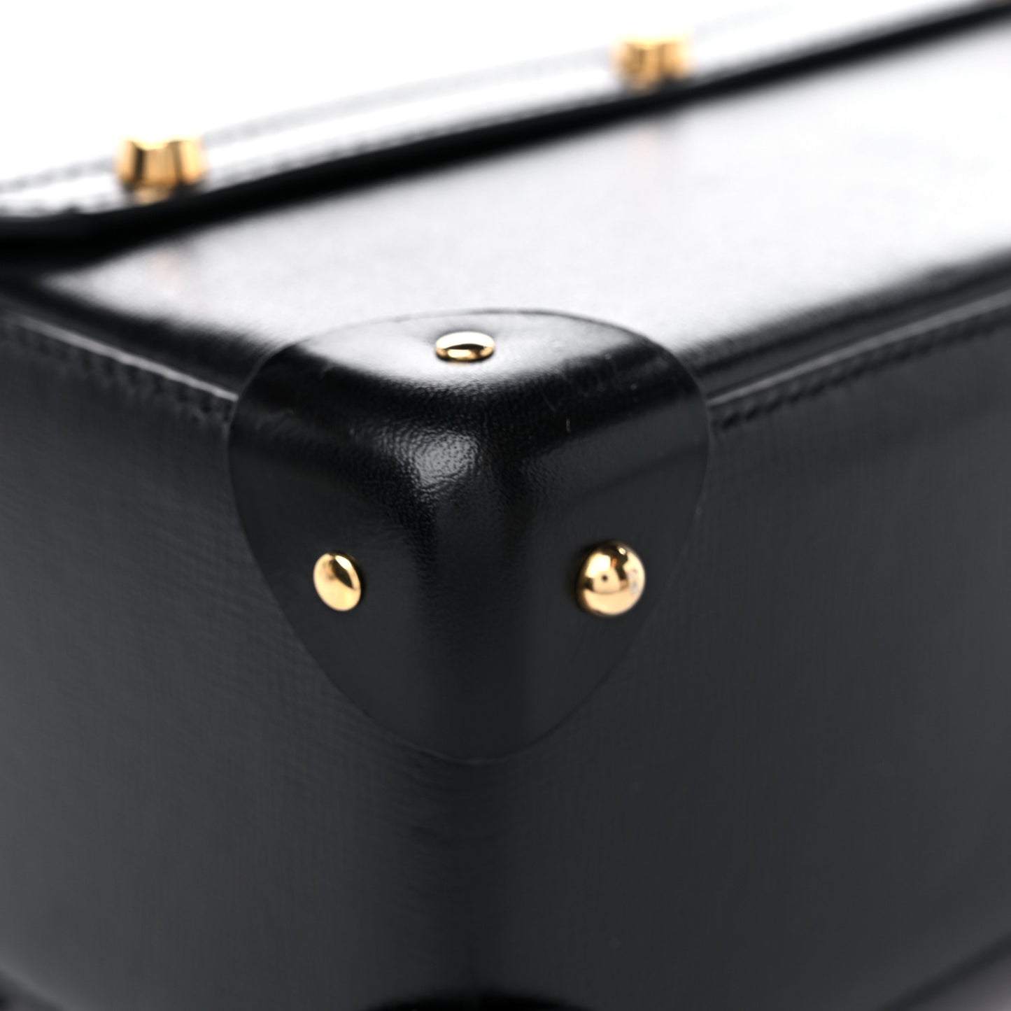 Calfskin Small Padlock Bamboo Shoulder Bag Black