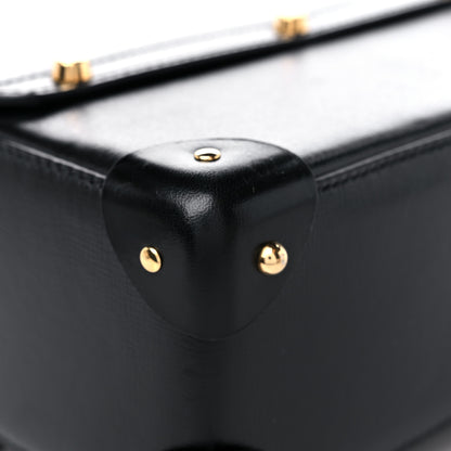 Gucci Calfskin Small Padlock Bamboo Shoulder Bag Black 10 of 13