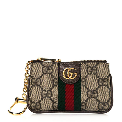 Gucci GG Supreme Monogram Web Ophidia Key Case Beige New Acero 1 of 9