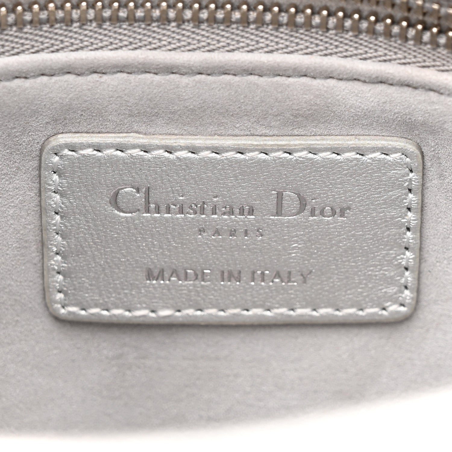 Christian Dior Metallic Lambskin Cannage Small My ABCDior Lady Dior Silver 6 of 12
