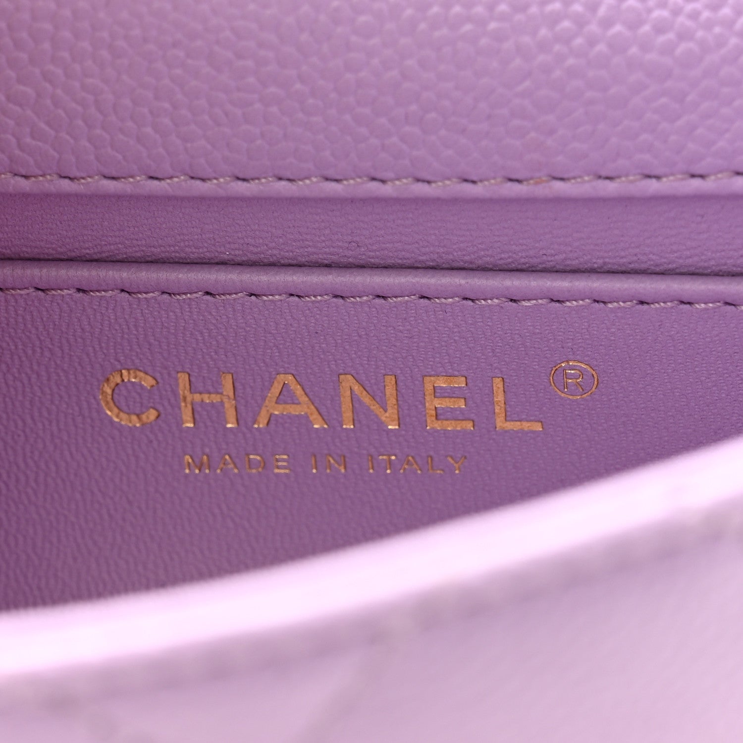 Chanel Caviar Quilted Mini Rectangular Sweetheart Flap Lilac 6 of 11