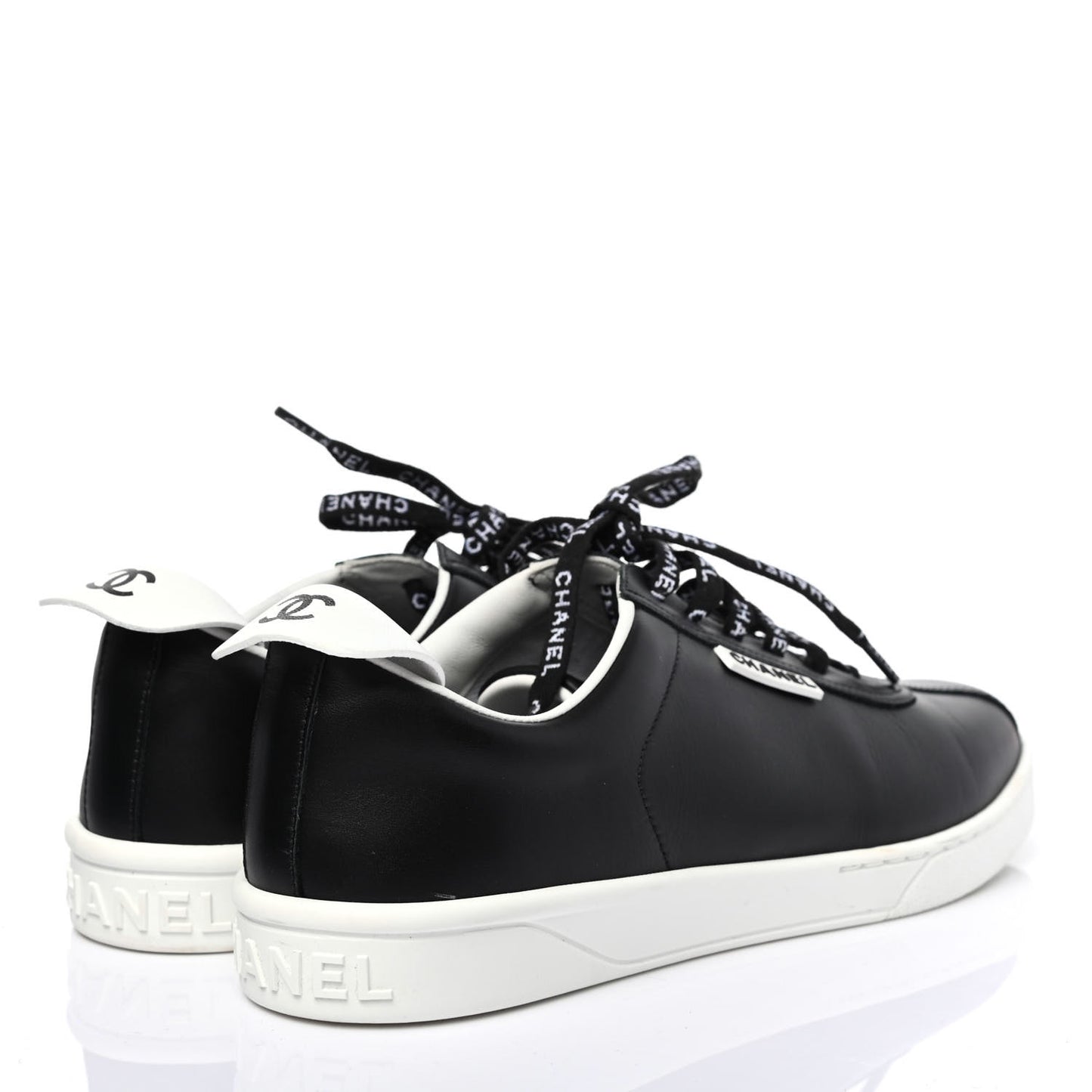 Calfskin CC Womens Sneakers 39.5 Black