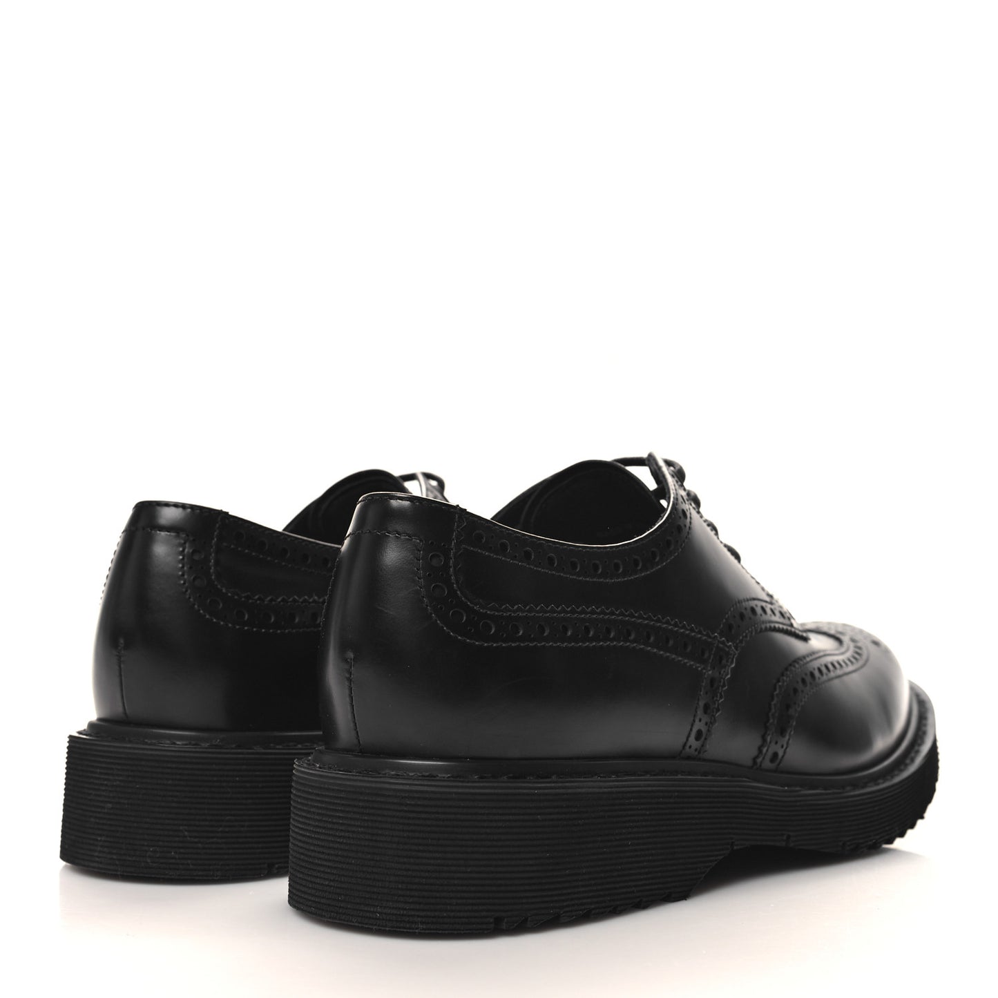 Spazzolato Rois Lace Up Uomo Brogue Loafers 8 Black