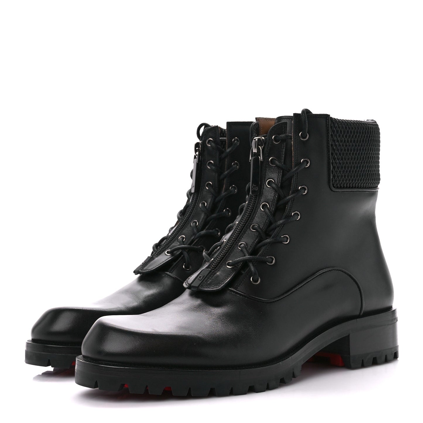 Calfskin Mens Moscou Flat Boots 42 Black
