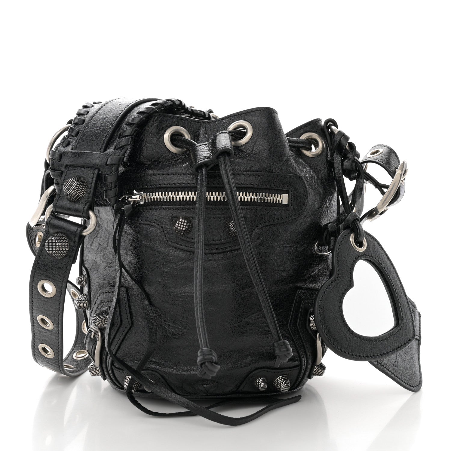 Balenciaga Agneau Arena Le Cagole Bucket Bag XS Black 3 of 11